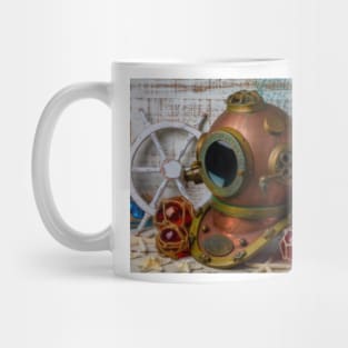 Diving Helmet And Glass Floats Mug